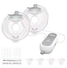 Sagive Wearable Double Electric Breast Pump ABP-1308, 21/24/27mm, LED