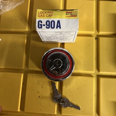 Vintage Stant G-90A Chrome Locking Fuel Tank Cap 2 Keys Chevy Dodge Ford  USA 