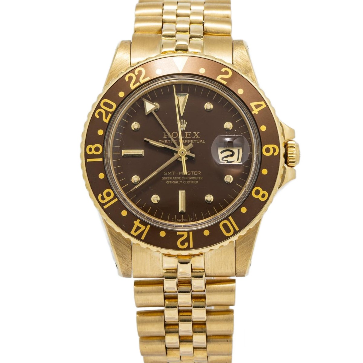 コントロ Rolex Concorde GMT-Master 1675 RARE Concorde 18k Yellow Jubilee