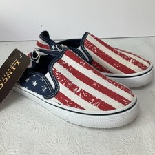 Lincoln Outfitters Canvas Patriotic Shoes Size 3 Boys/Girls New w Tags