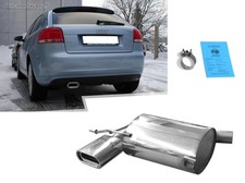 Fox Sportauspuff Audi A3 8P 3.2 V6 quattro 160x80mm flachoval mit Absorber