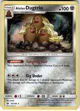 Alolan Dugtrio Holo 87/149 SM Base Set Pokemon DMG Fast Ship