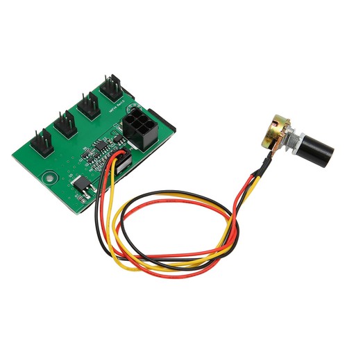 PC Fan Speed Controller DC 12V PWM 4 Way 11.8in Cable Easy Installation PC Ch CB - Afbeelding 4 van 22