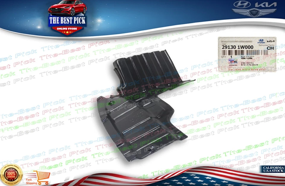 ⭐GENUINO⭐ Protector contra salpicaduras motor delantero inferior izquierdo para Kia Rio 2012-2013 291301W000 Foto 3 de 4