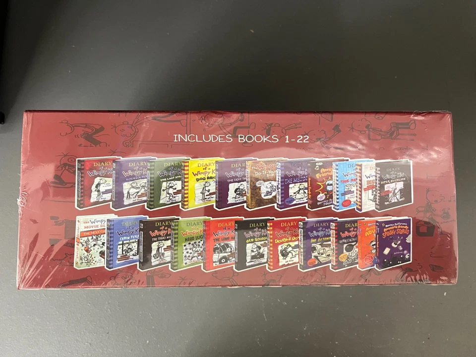 1-22 Diary of a Wimpy Kid Box of Books Jeff Kinney - NEW Foto 3 de 3