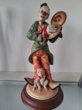1997 LEONARDO COLLECTION CIRCUS CLOWN PLAYING CYMBALS WITH MONKEY