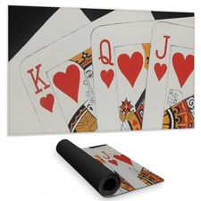 Begin Home Decor C1DM1424RR7SHU 14 x 24 in. Heart Royal Flush Desk Mat - Man ...