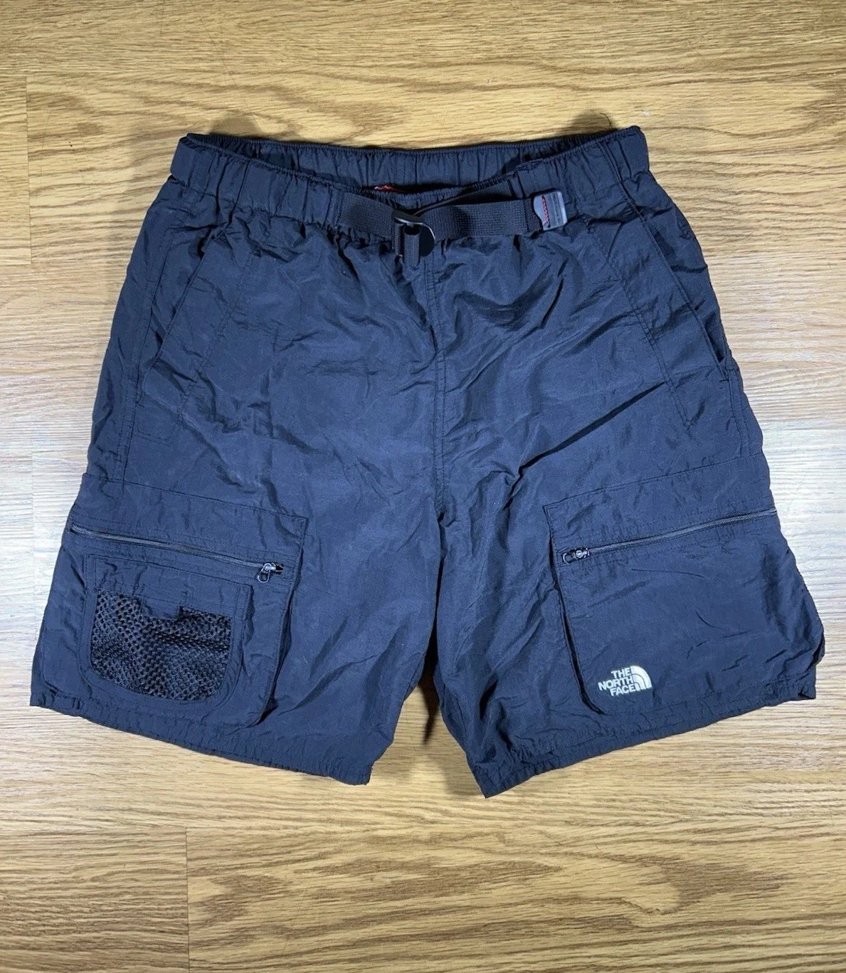 North Face Shorts Mens Small Black Class V Belted Tech Cargo (Older Model) Mesh