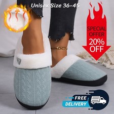 Winter Women Warm Plush House slippers Plus Comfort Non-Slip Lined Home Shoes