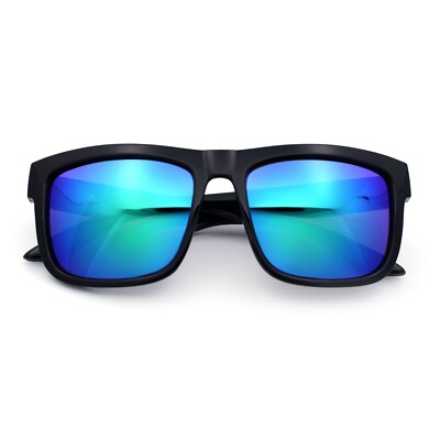 Kush Mirrored Color Mirror Lens Horned Horn Rim Sport Sunglasses