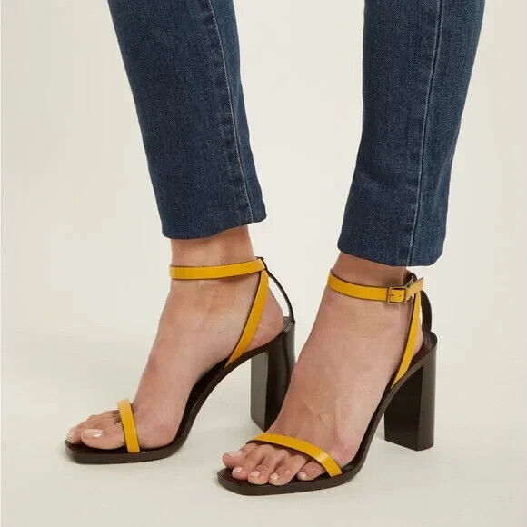Saint Laurent LouLou Wood & Leather City Sandal 37.5 Strappy Saint Laurent LouLou Wood & Leather City Sandal 37.5 Strappy