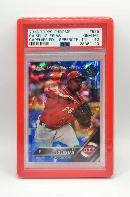 Raisel Iglesias 2016 Topps Chrome Sapphire RC Rookie Superfractor 1/1 PSA 10 📈