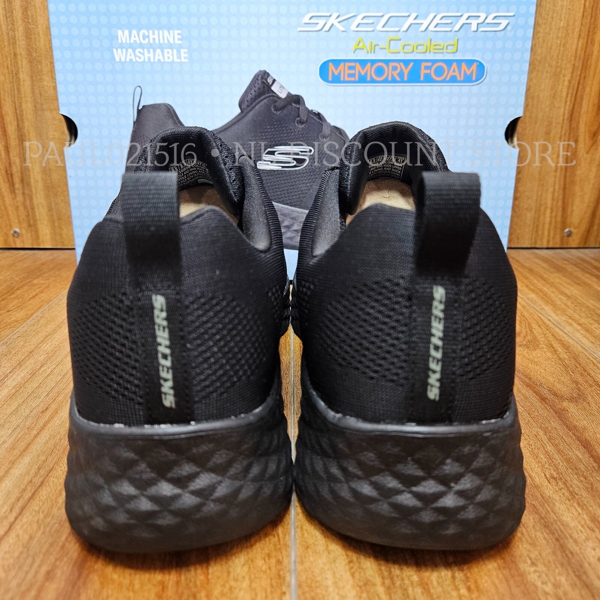 SKECHERS Men's Air Cooled Memory Foam Lace Up Mesh Shoes SKECHERS Men's Air Cooled Memory Foam Lace Up Mesh Shoes