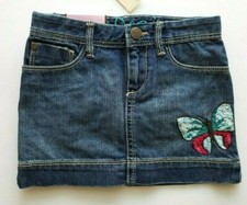 Gap Girls Denim Jeans Skirt Butterfly Adjustable Waist Size 5 years NWT
