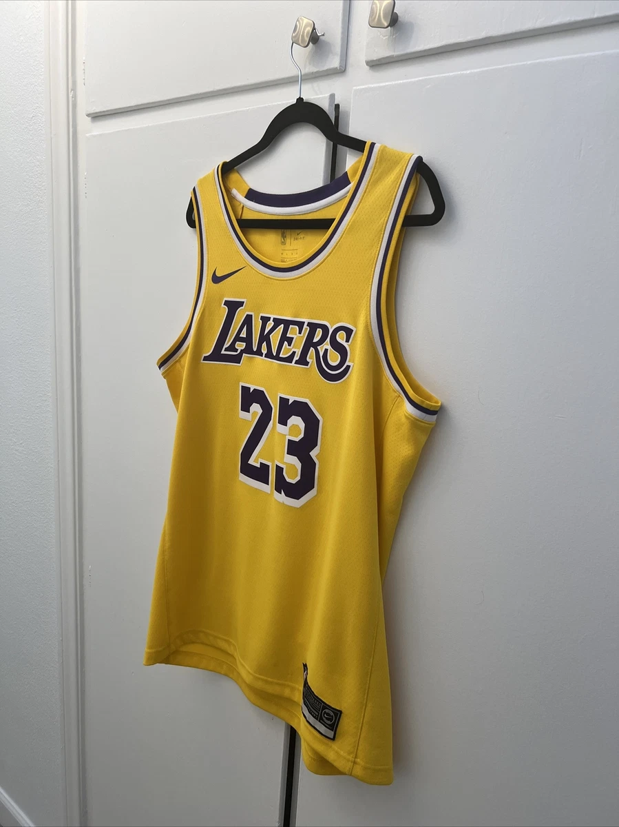 Men's Los Angeles Lakers LeBron James Nike Gold Authentic Player Jersey -  Icon Edition