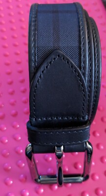 Burberry Ladies Bluegreen/Red Plaid Belt