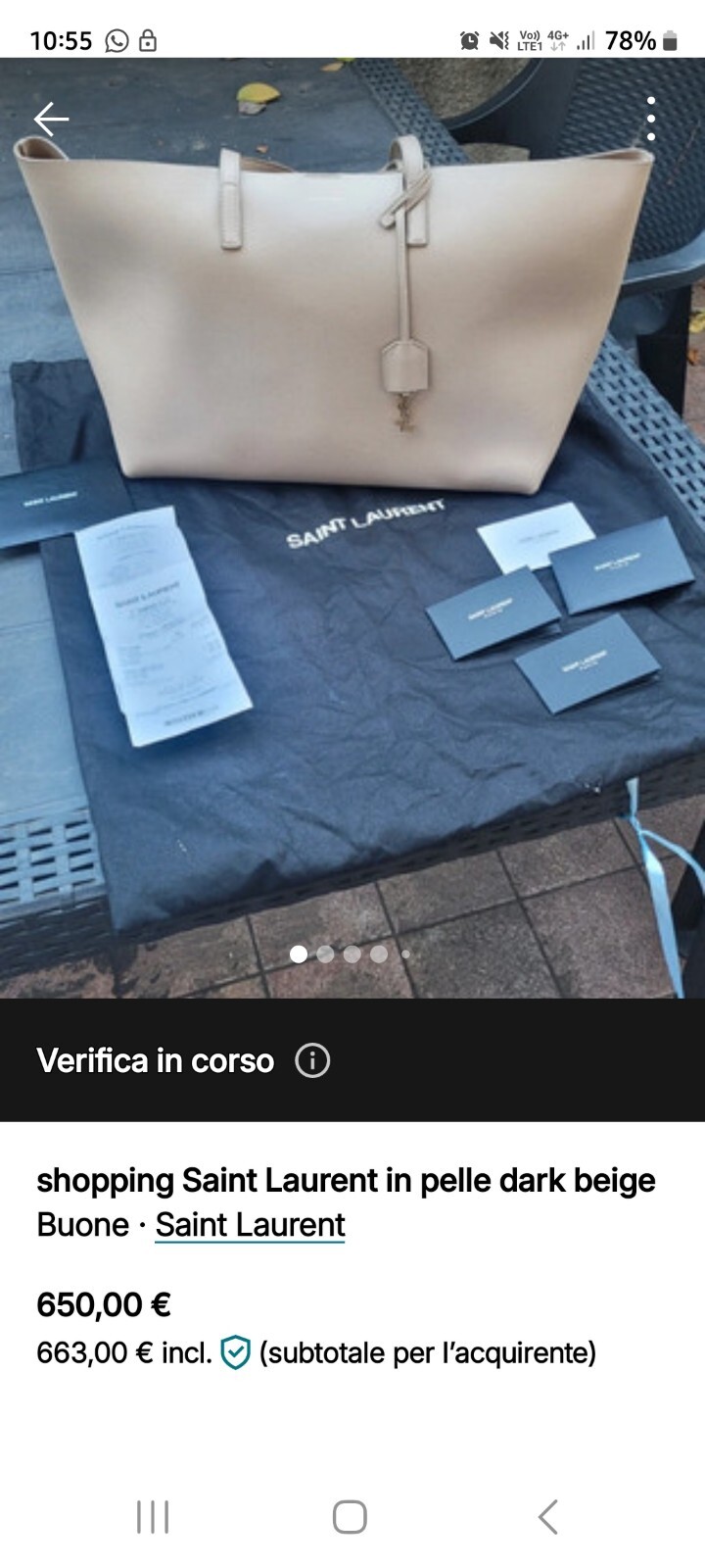 Borsa Tote Saint Laurent