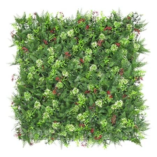20" Artificial Faux 3D Mix Leaves Wall Panel Fence Screen Home Outdoor Decor #16