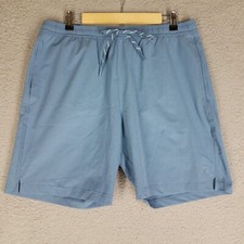 NEW Lands' End Swim Shorts Adult Large Blue UPF 50 Lined Hybrid Beach Summer Men