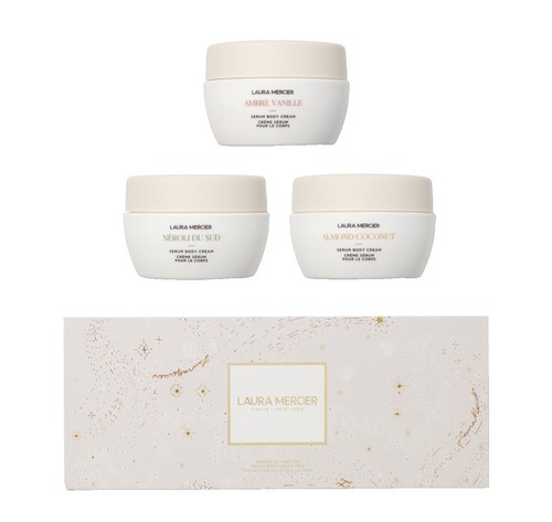 laura mercier AMBRE VANILLE 2 PC SET 3.4 oz ~ Serum Body Cream +