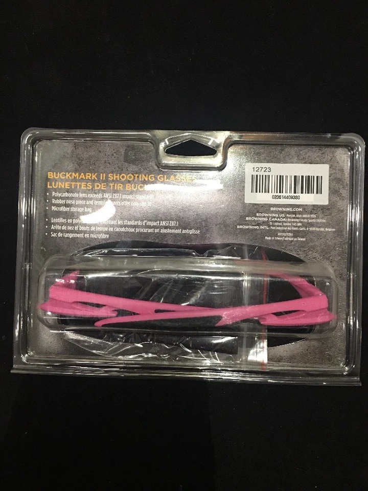 Vidrio de tiro Browning Buckmark II borde rosa con estuche de seguridad 12723 #10542 Foto 4 de 4