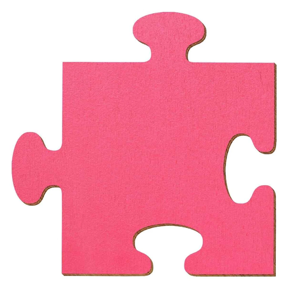 Pinkes Holz Puzzle - Deko Zuschnitte Größenauswahl - Bild 1 von 1