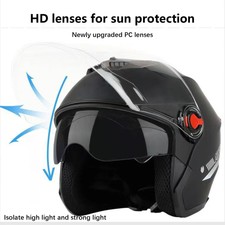 Open Face Motorradhelm 3/4 Moped Cruiser Scoo...