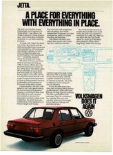 1981 VOLKSWAGEN VW Jetta red 4-door sedan Vintage Print Ad