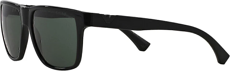 Gafas de sol cuadradas Emporio Armani para hombre en negro gris verde EA4035 501771 58 Foto 3 de 4