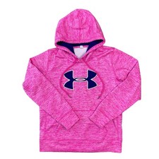 Under Armour Coldgear Hoodie Womens Medium Long Sleeve Logo Pink Fleece