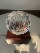 Waterford Crystal Globe Paperweight on Wood Base — listing 2