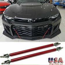 8"-11" Front Bumper Lip Splitter Strut Rod Tie Support Bars for Chevy Camaro AF