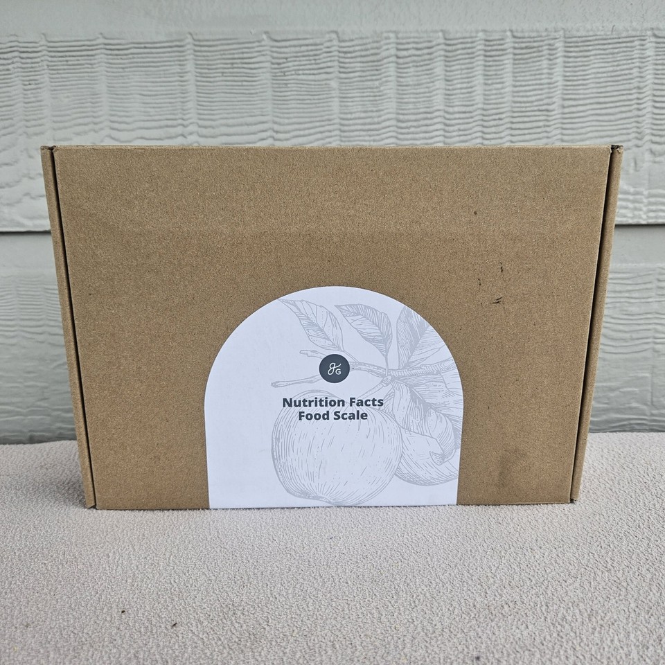 Greater Goods Nutrition Facts Food Scale Silver Calorie Counter Weight