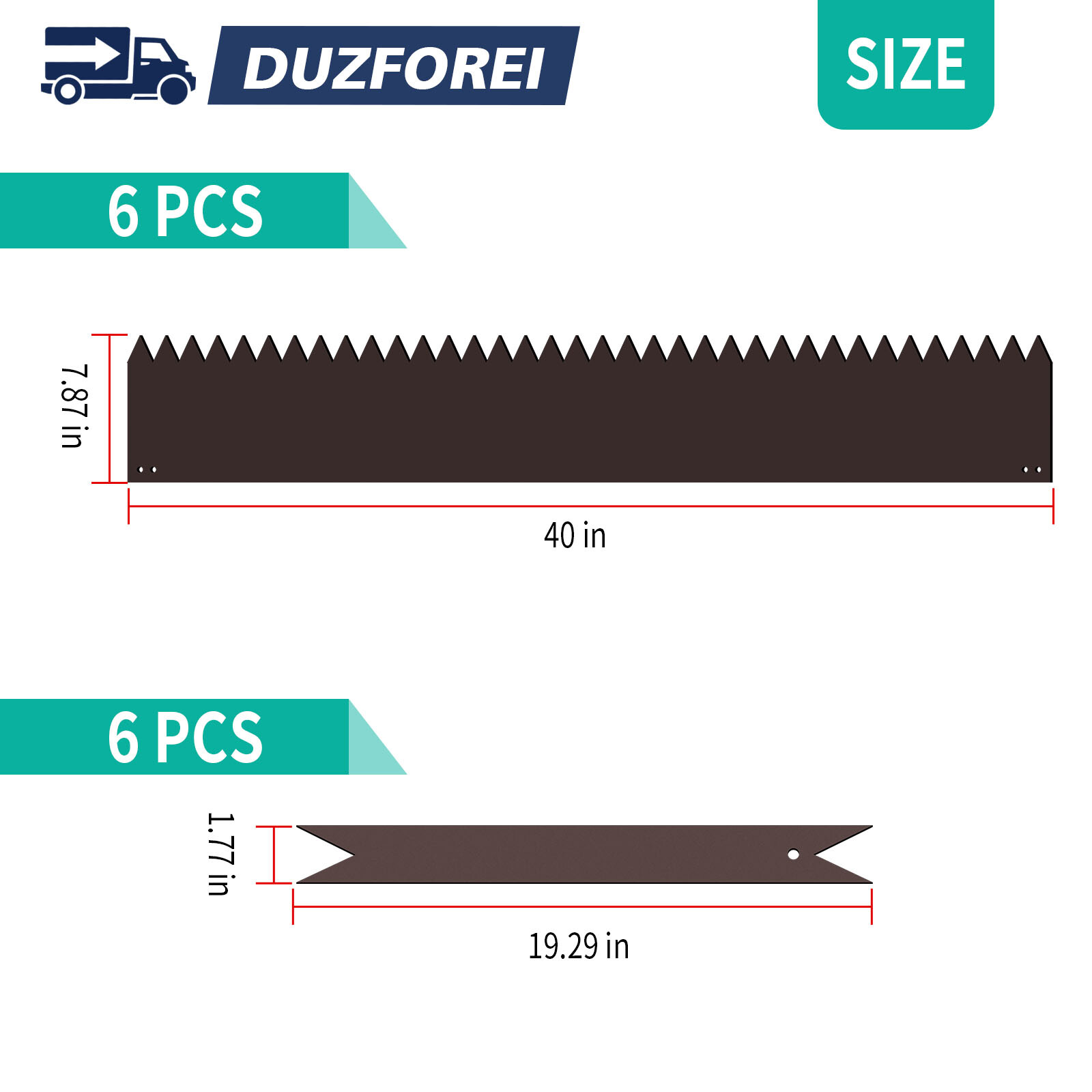 Steel Lawn Edging 6pcs 40"x8" Steel Garden Edging Border Steel Landscape Edging eBay