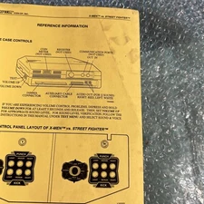 092396 ORIGINAL  x-men vs street fighter capcom   ARCADE VIDEO GAME manual