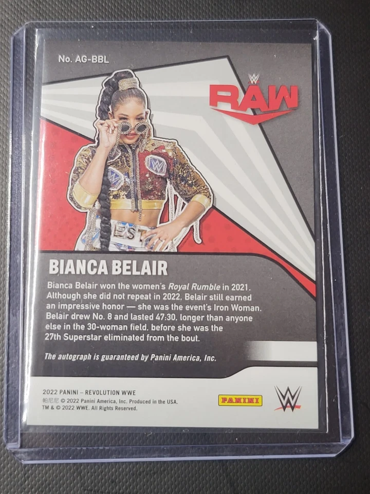 2022 WWE Panini Revolution Bianca Belair Auto Autograph Wrestling Card - Image 2 of 2