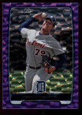 FERNANDO PEREZ 9/10 TIGERS ROOKIE PURPLE ICE REFRACTOR RC SP 2012 BOWMAN CHROME