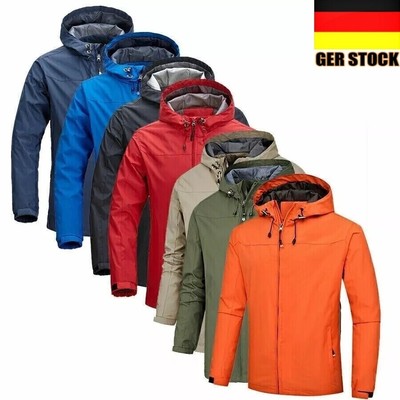 Windbreaker Herren Regenjacke Windjacke Wasserdicht Atmungsaktiv Softshell Jacke