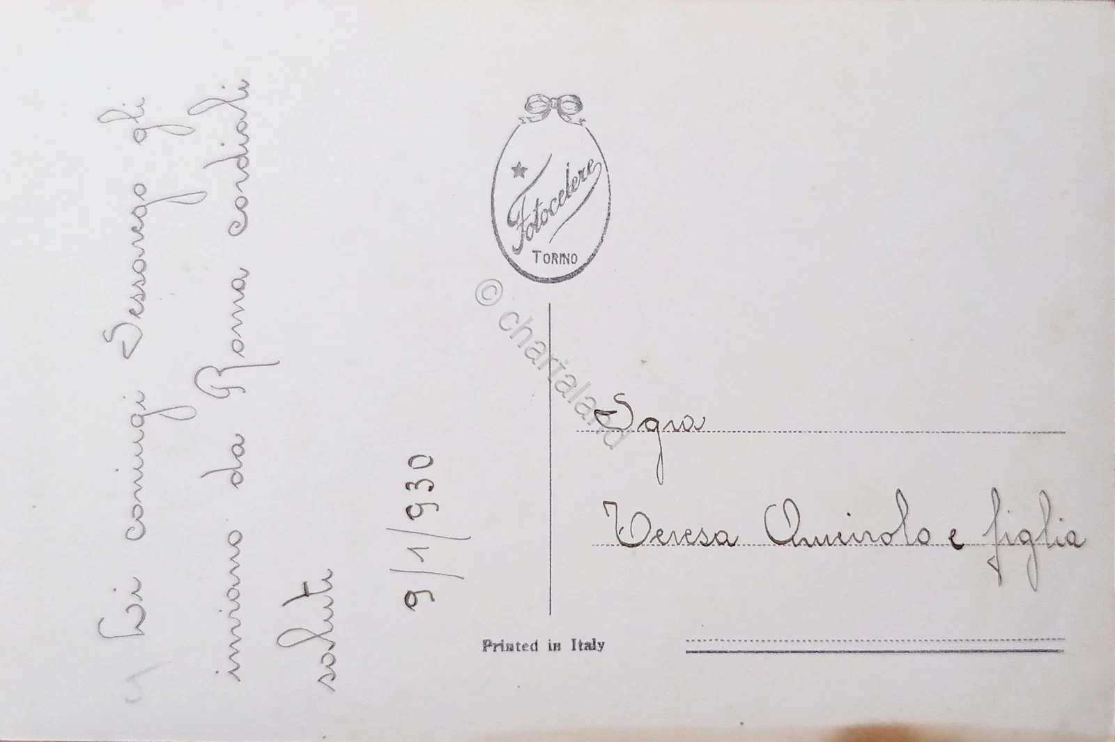 Postcard - S.A.R. Maria Josè e S.R. Umberto di Savoia - 1930 - Picture 2 of 2