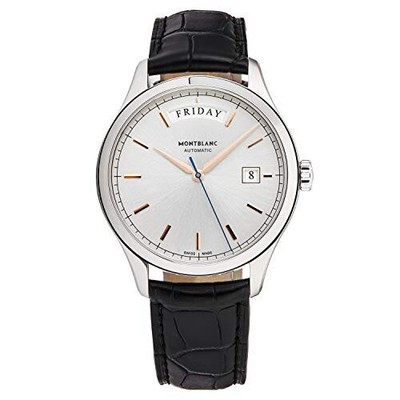 Montblanc Heritage Automatic Silver Dial Men's Leather Watch 118224