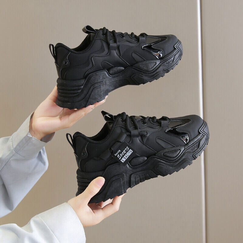PU Platform Shoes New Women Shoes Outdoor Thick Sole Chunky