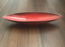 MCM canoe dish, Red And Black Small Dish, Made In The USA