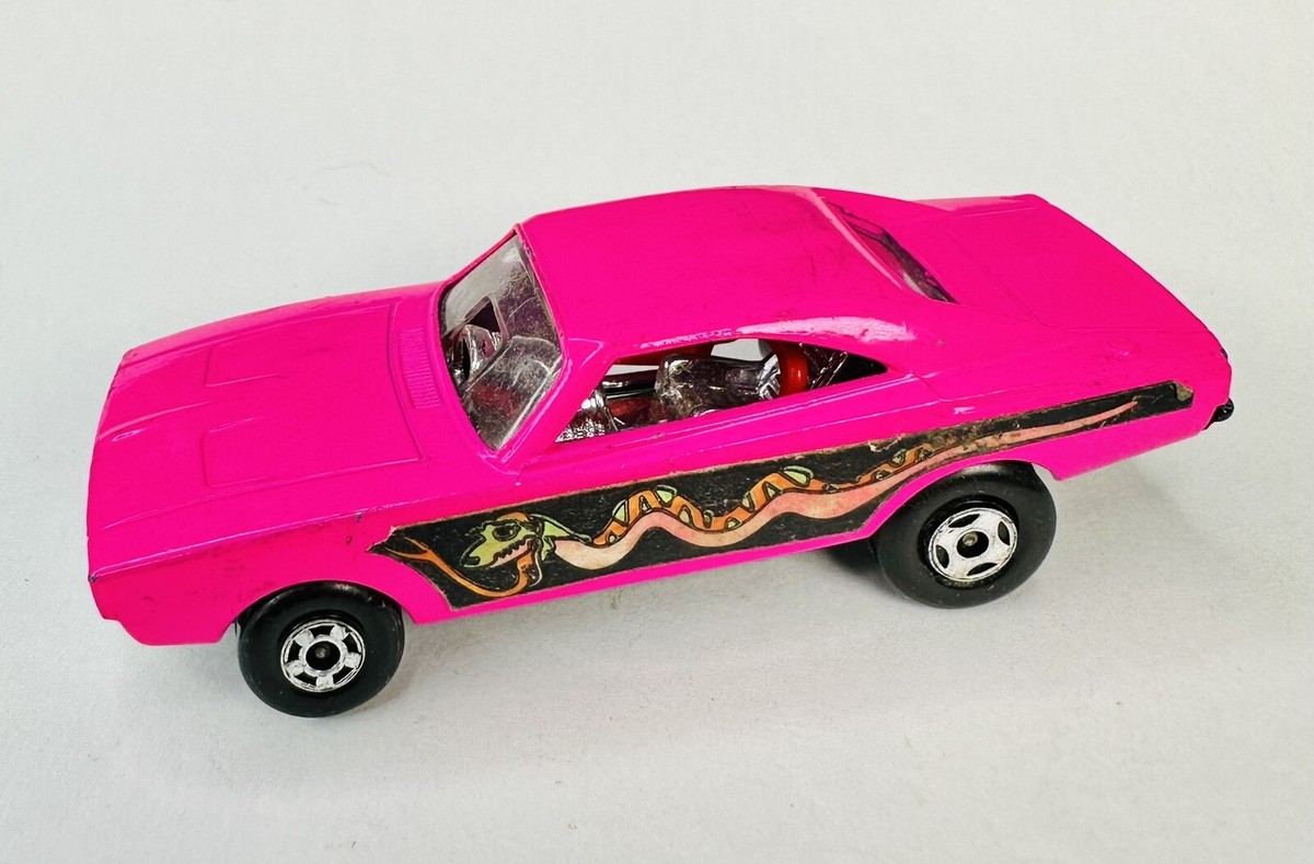 Retro Drag Car Matchbox Superfast Dodge Dragster No.70 1971 Neon