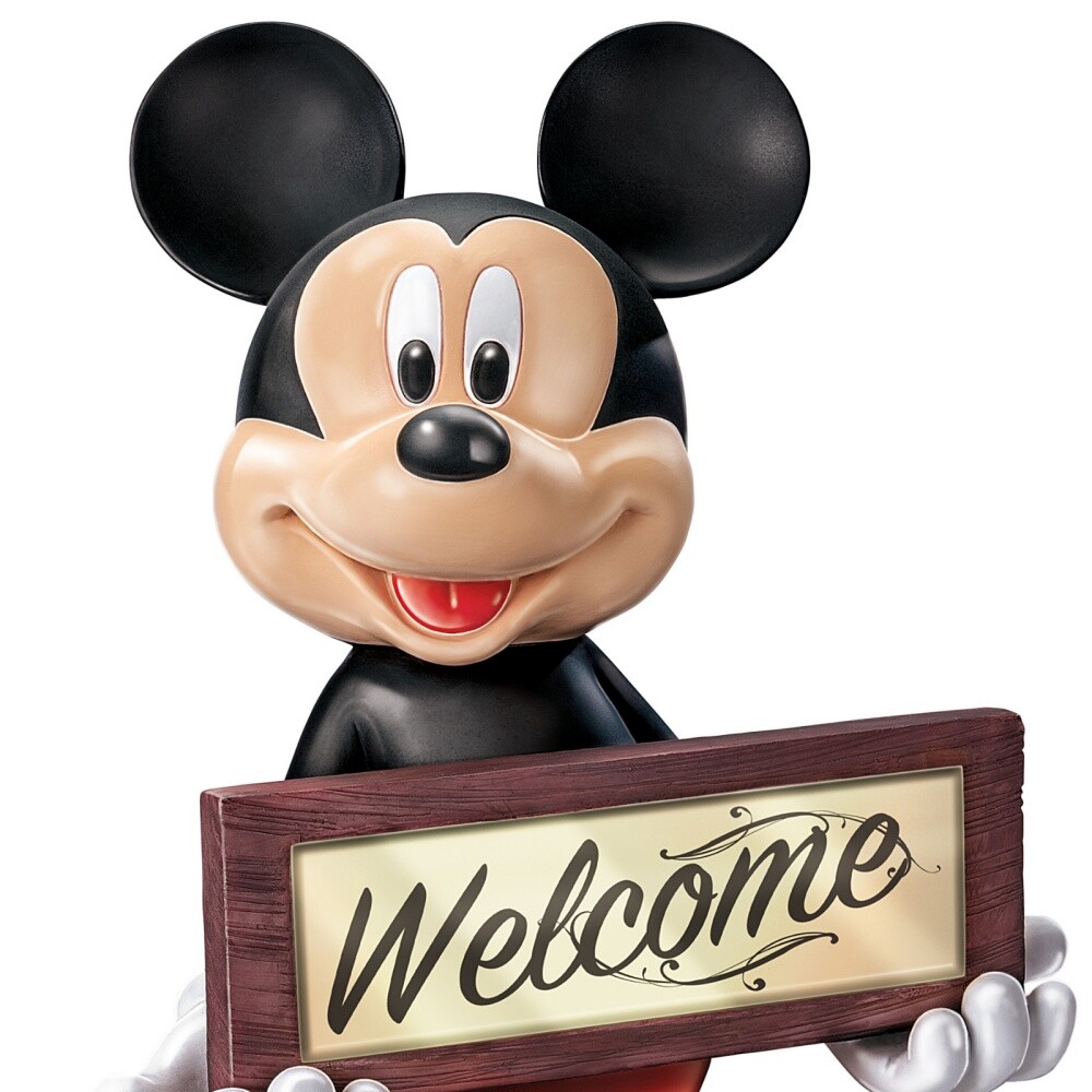 Disney Mickey Mouse Solar-Lit Outdoor Welcome Sign by The Bradford