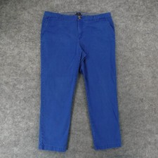 Tommy Hilfiger Pants Womens 16 Stretch Chino Ankle A La Cheville Blue Ladies