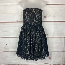 Robert Rodriguez Neiman Marcus Target Dress Womens 8 Black Lace Strapless Mini