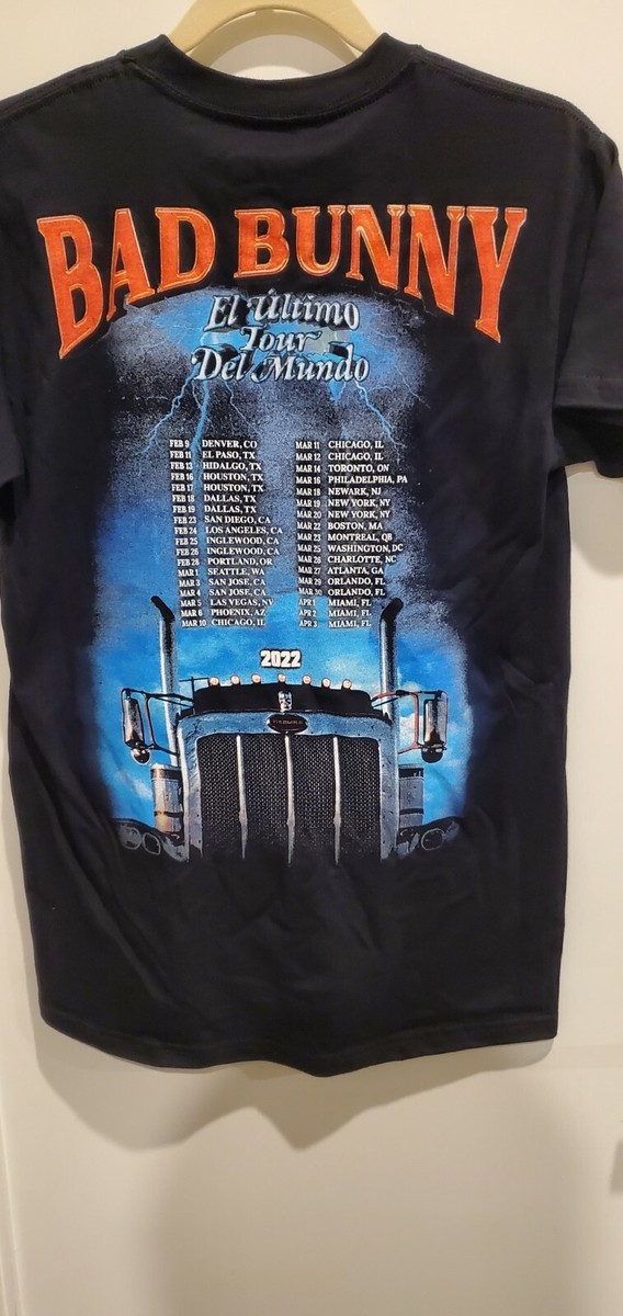 Bad Bunny El Ultimo Tour Del Mundo Official Merch Tee Size Small
