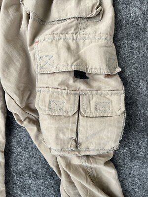 VINTAGE Parachute Pants Mens 32x32 Khaki Baggy Rave y2k Arizona