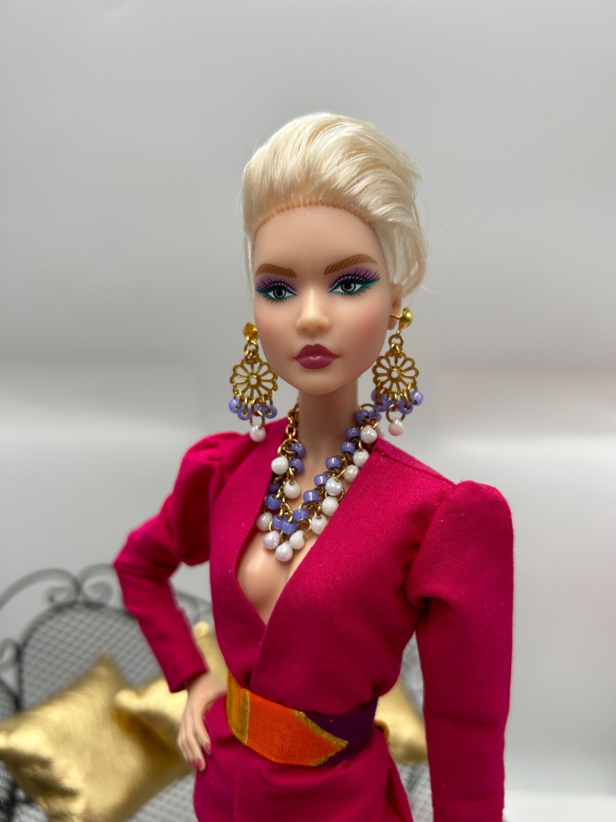Ensemble tailleur cape noir pour poupée Barbie Model Muse - 4