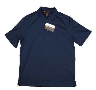 Harriton M348 Advantage Snag Protection Plus Polo Navy Blue Knit Polyester Men M